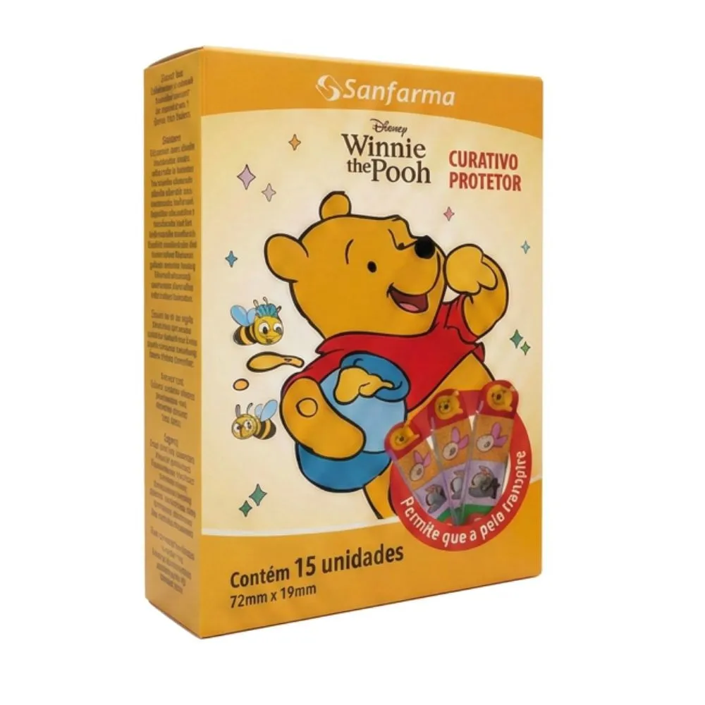 Curativo Sanfarma Winnie The Pooh 15 Unidades — | Farmácia Resyla