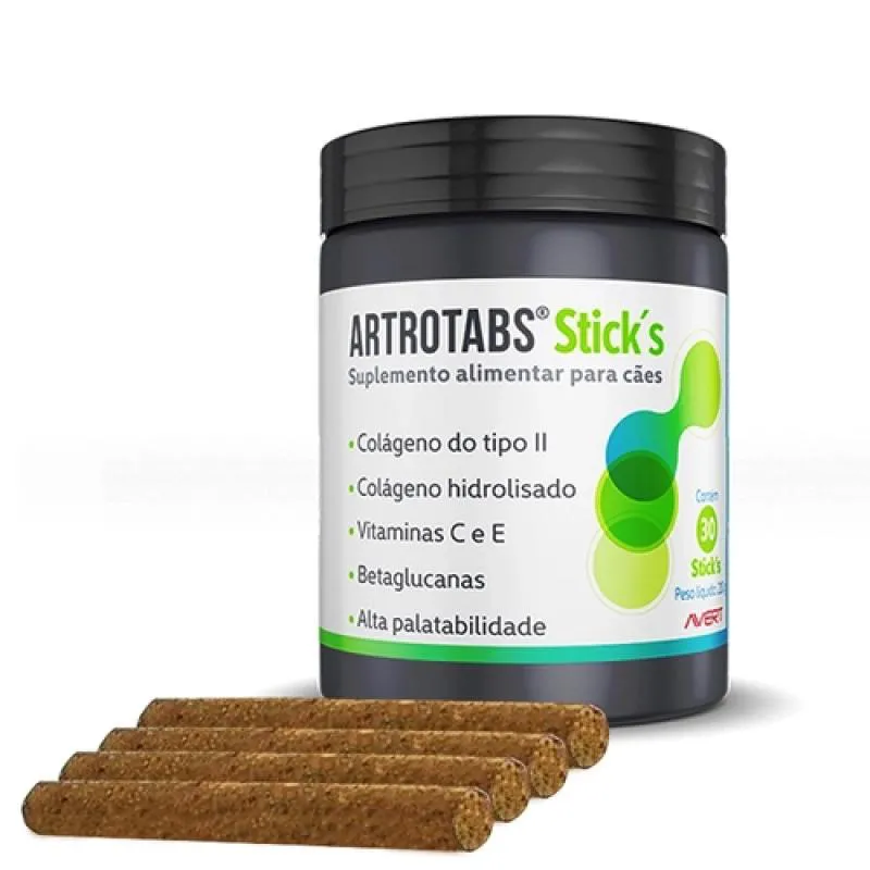 Artrotabs Stick´s Suplemento Alimentar para Cães a Gatos 210g - 30 Stick´s — | Farmácia Resyla