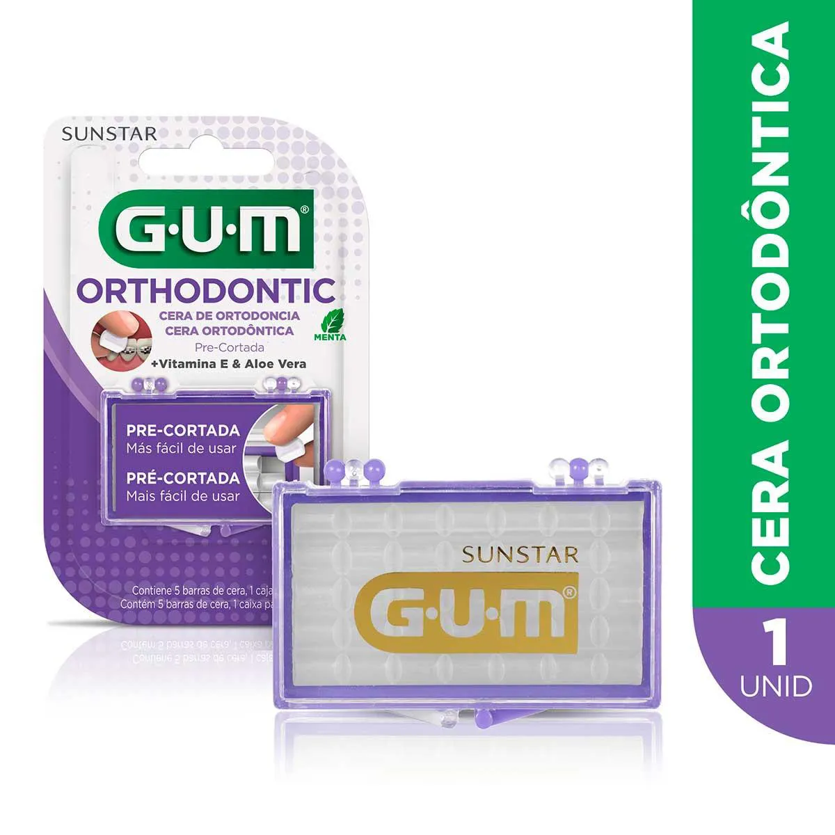 Cera Ortodôntica GUM Orthodontic Menta com 5 Barras — | Farmácia Resyla