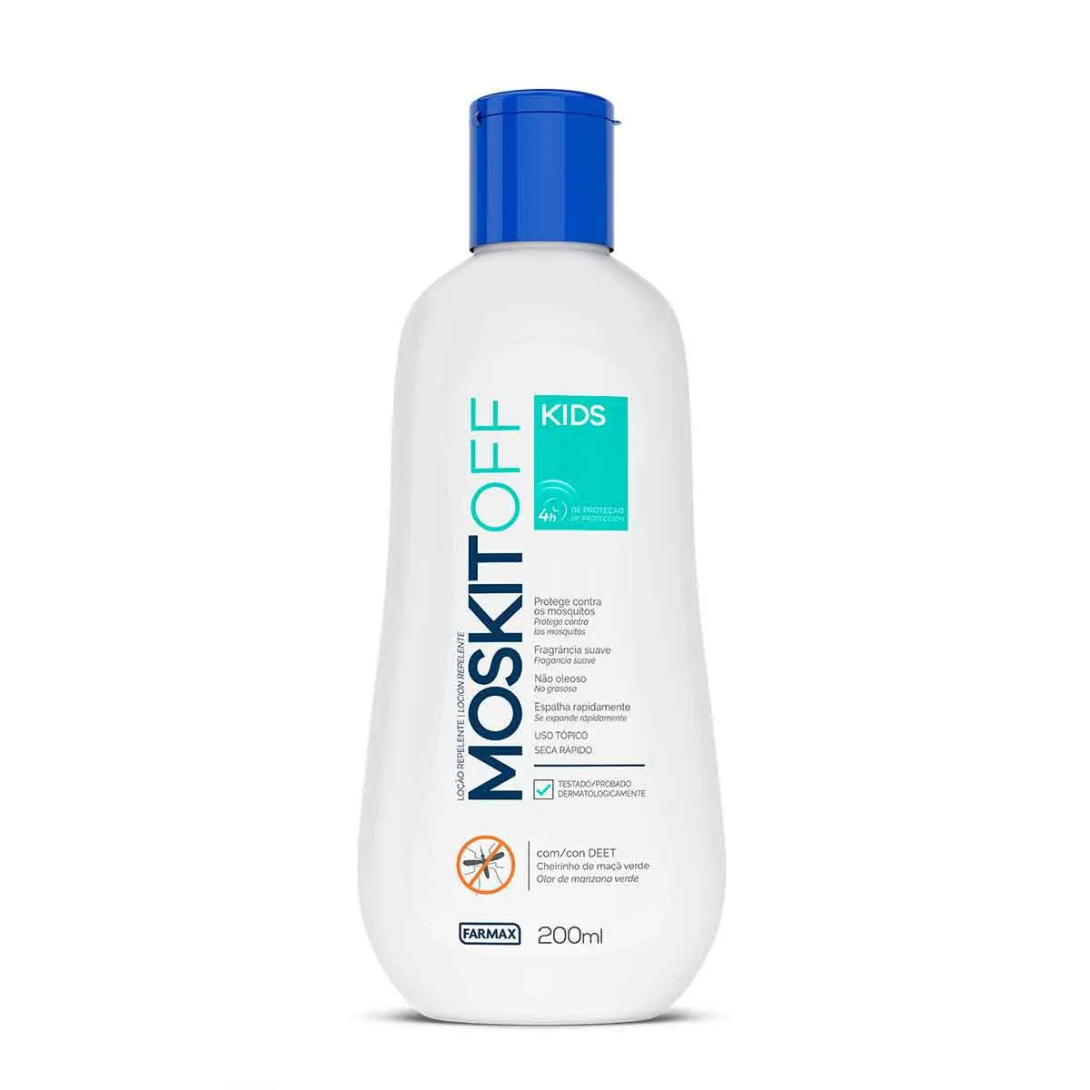 Repelente de Inseto Infantil Moskitoff Kids com DEET Loção 200ml — | Farmácia Resyla
