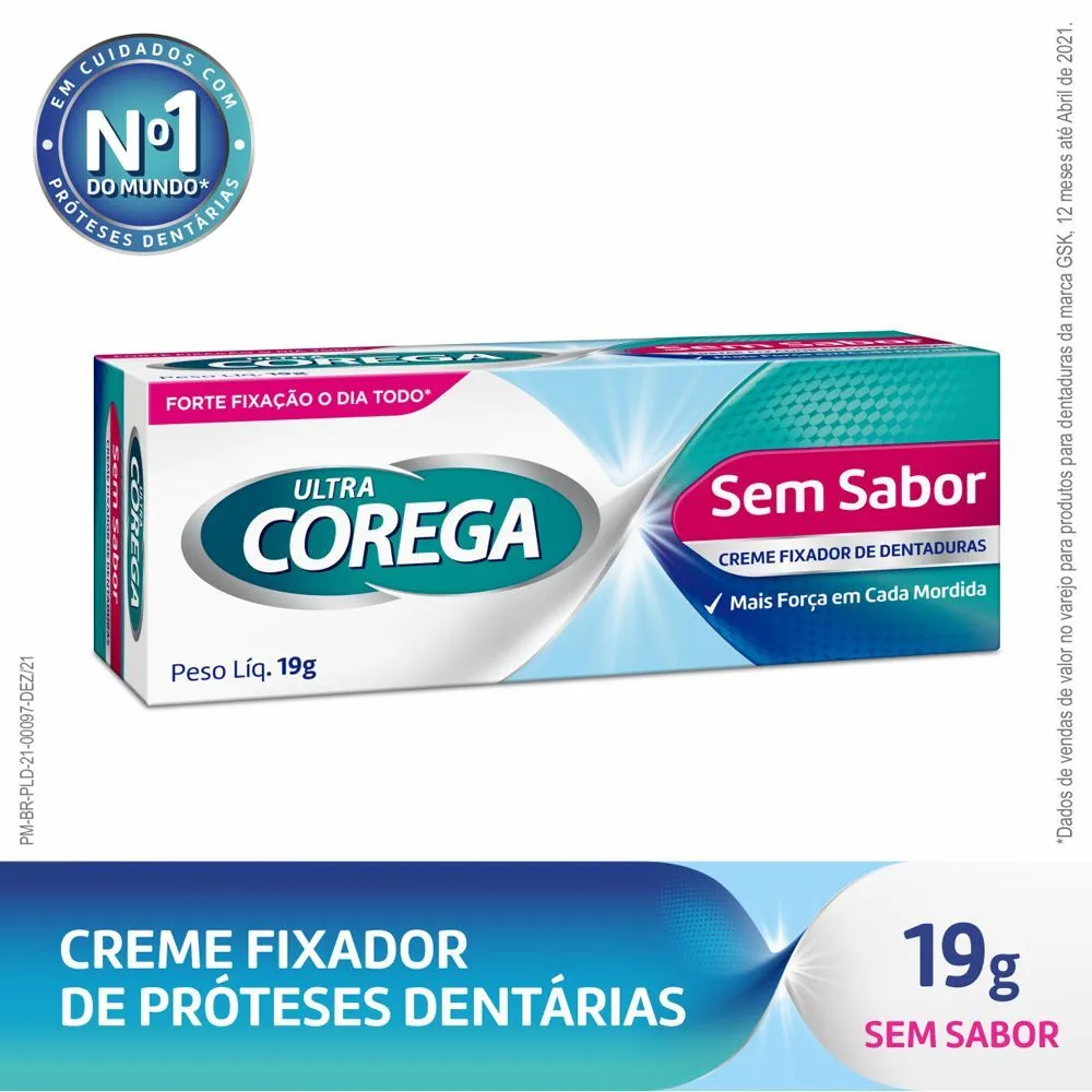Ultra Corega Creme Fixador De Dentadura Com Bico De Precisão Sem Sabor 19/20g — Corega | Farmácia Resyla