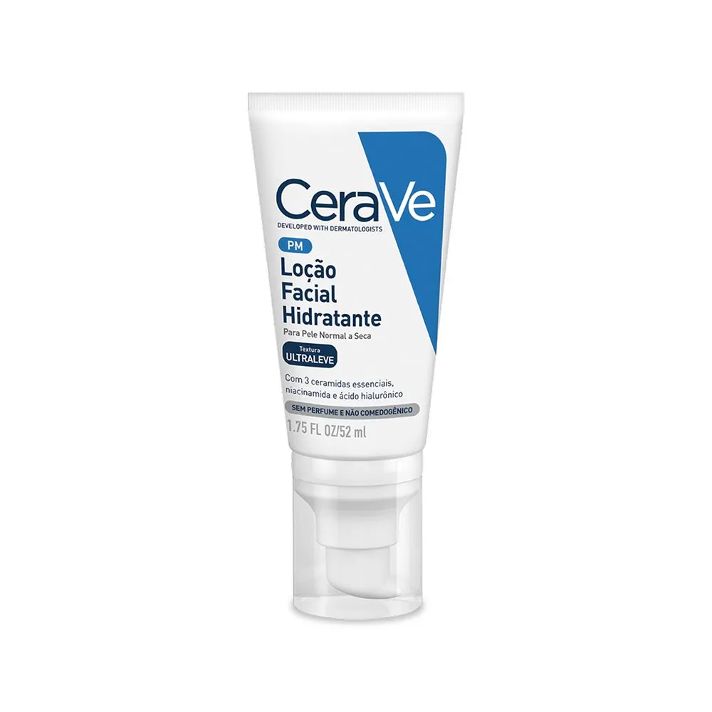Loção Hidratante Facial Cerave Pele Normal A Seca Ácido Hialurônico Niacinamida 52ml — CeraVe | Farmácia Resyla