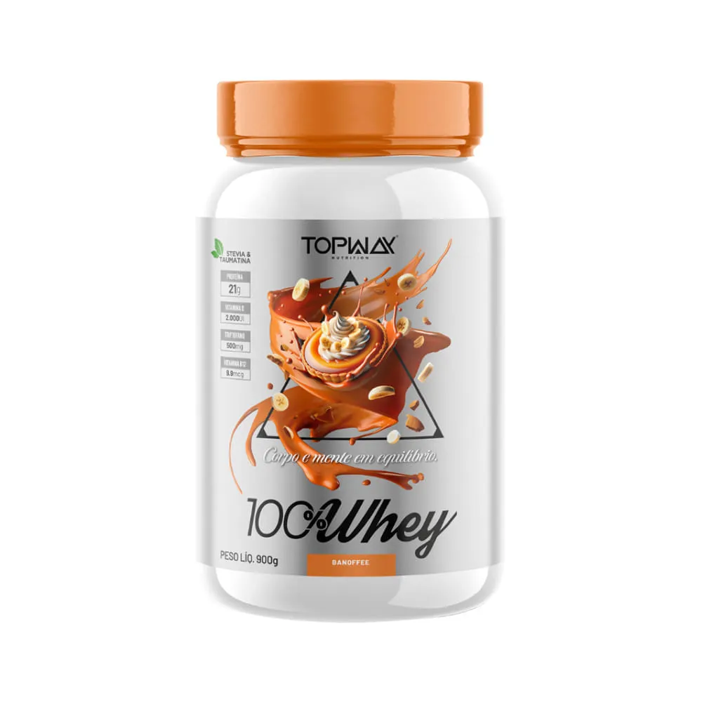 Topway 100% Whey 900gr Banoffe — | Farmácia Resyla