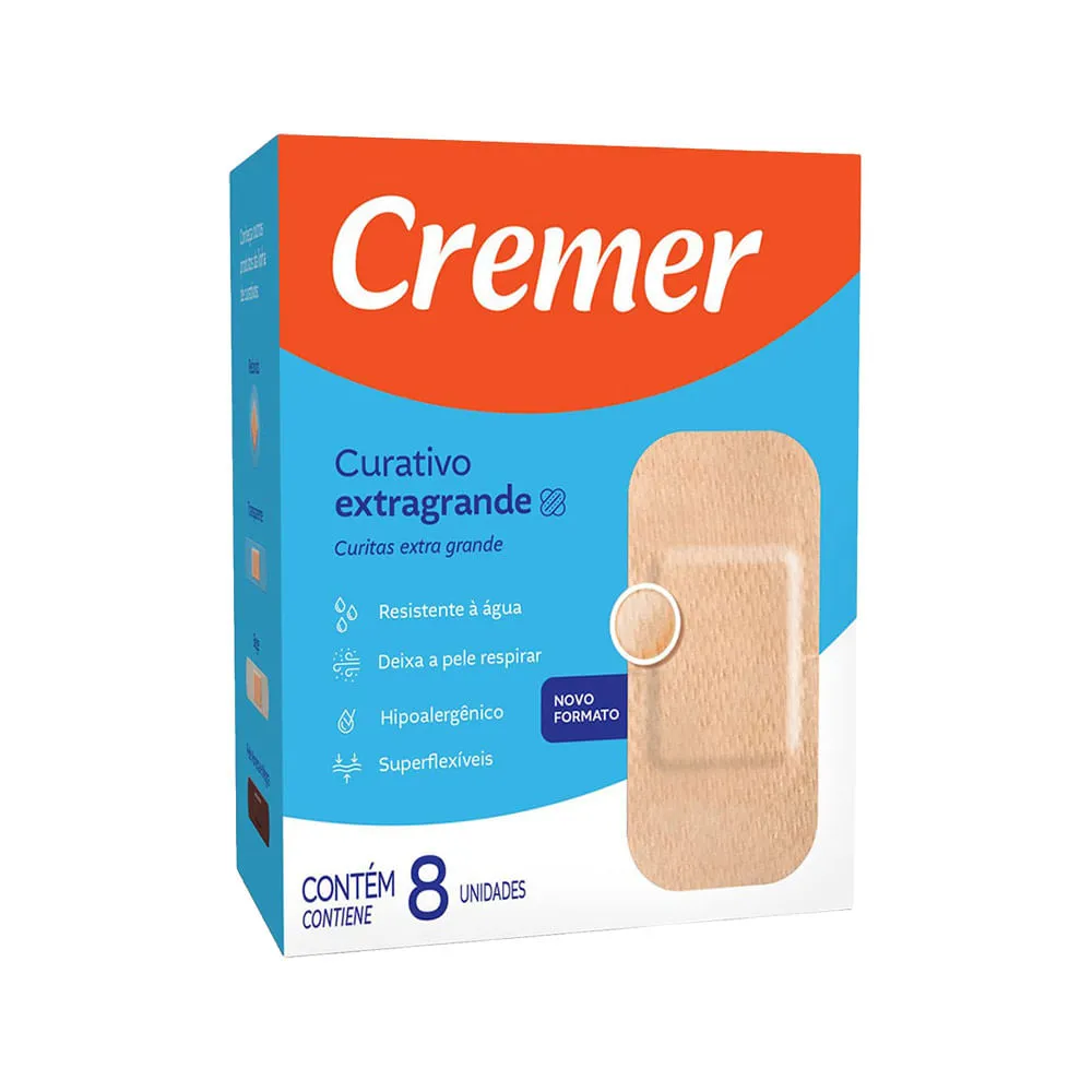 Curativo Cremer Bege Extragrande 8 Unidades — Cremer | Farmácia Resyla