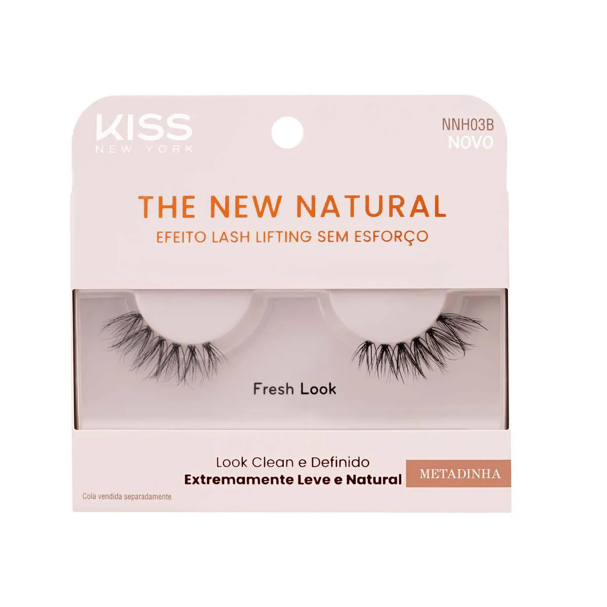 Cílios Postiços Kiss NY The New Natural Metadinha Fresh Look 1 par — Kiss | Farmácia Resyla