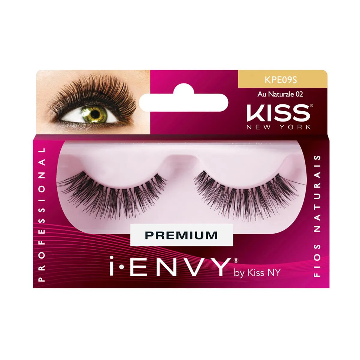 Cílios Postiços Kiss NY I-Envy Au Naturale 02 com 1 par — Kiss | Farmácia Resyla