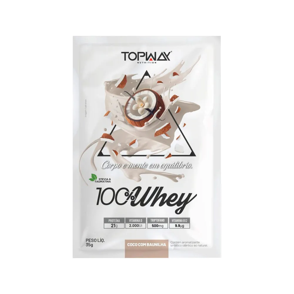 Topway 100% Whey 35gr Coco Com Baunilha — | Farmácia Resyla