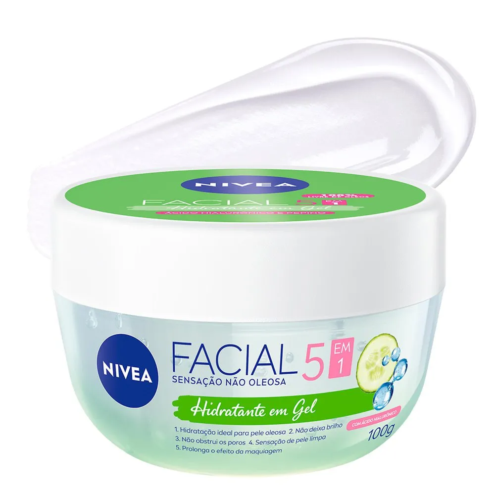Hidratante Facial Em Gel Nivea Ultraleve 5 Em 1 100g — Nivea | Farmácia Resyla