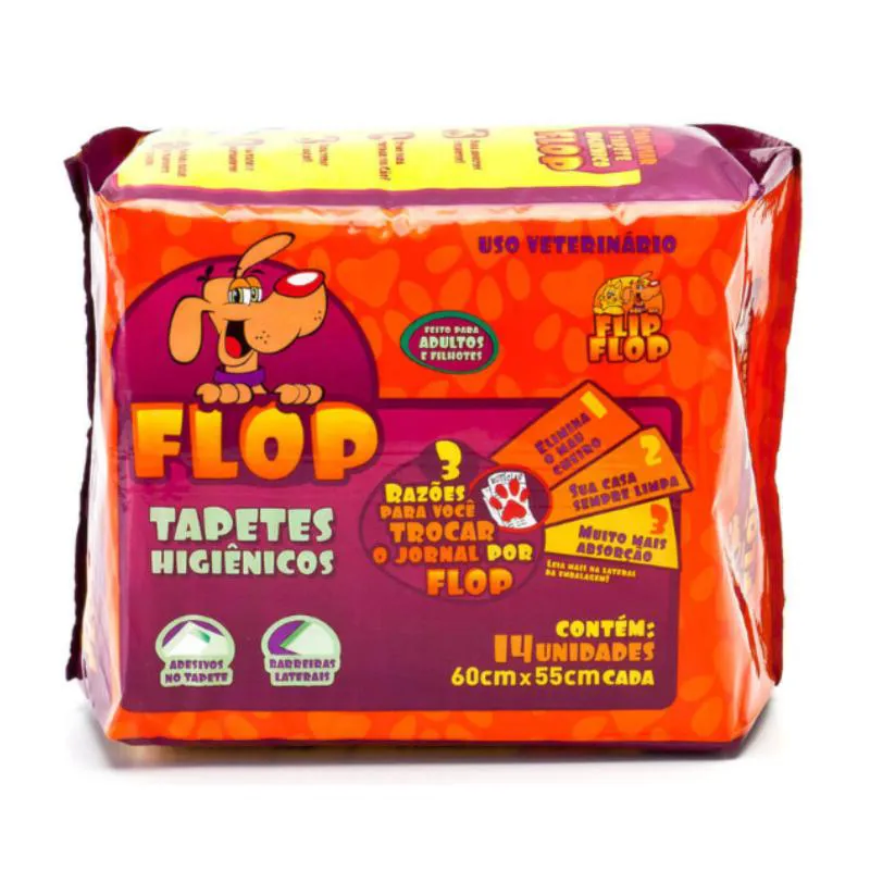 Tapete Higiênico Flop Petix para Cães 14Un 60X55Cm — | Farmácia Resyla