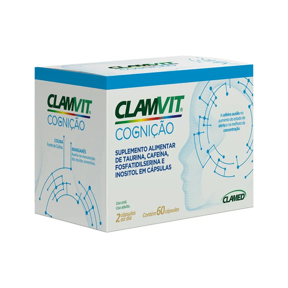 Suplemento Alimentar Clamvit Cognição 60 Cápsulas — | Farmácia Resyla
