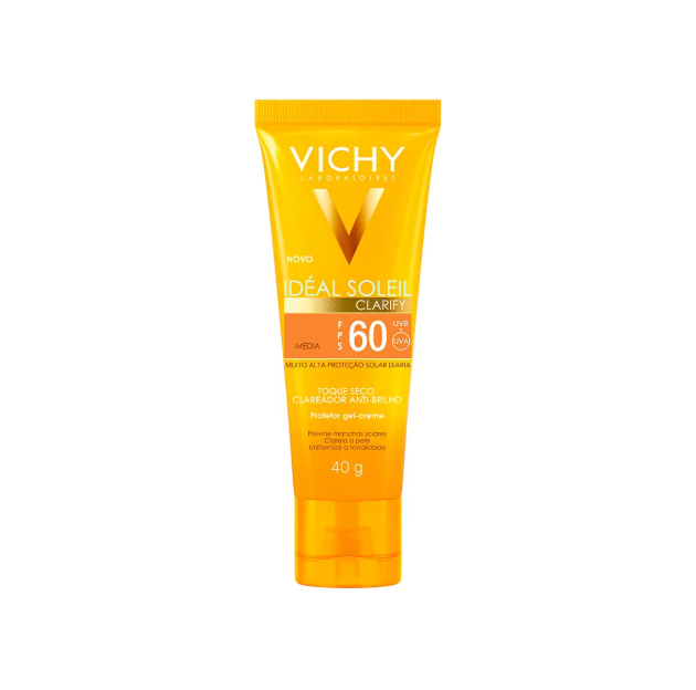 Protetor Solar Facial Vichy Idéal Soleil Clarify FPS 60 Média 40g — Vichy | Farmácia Resyla