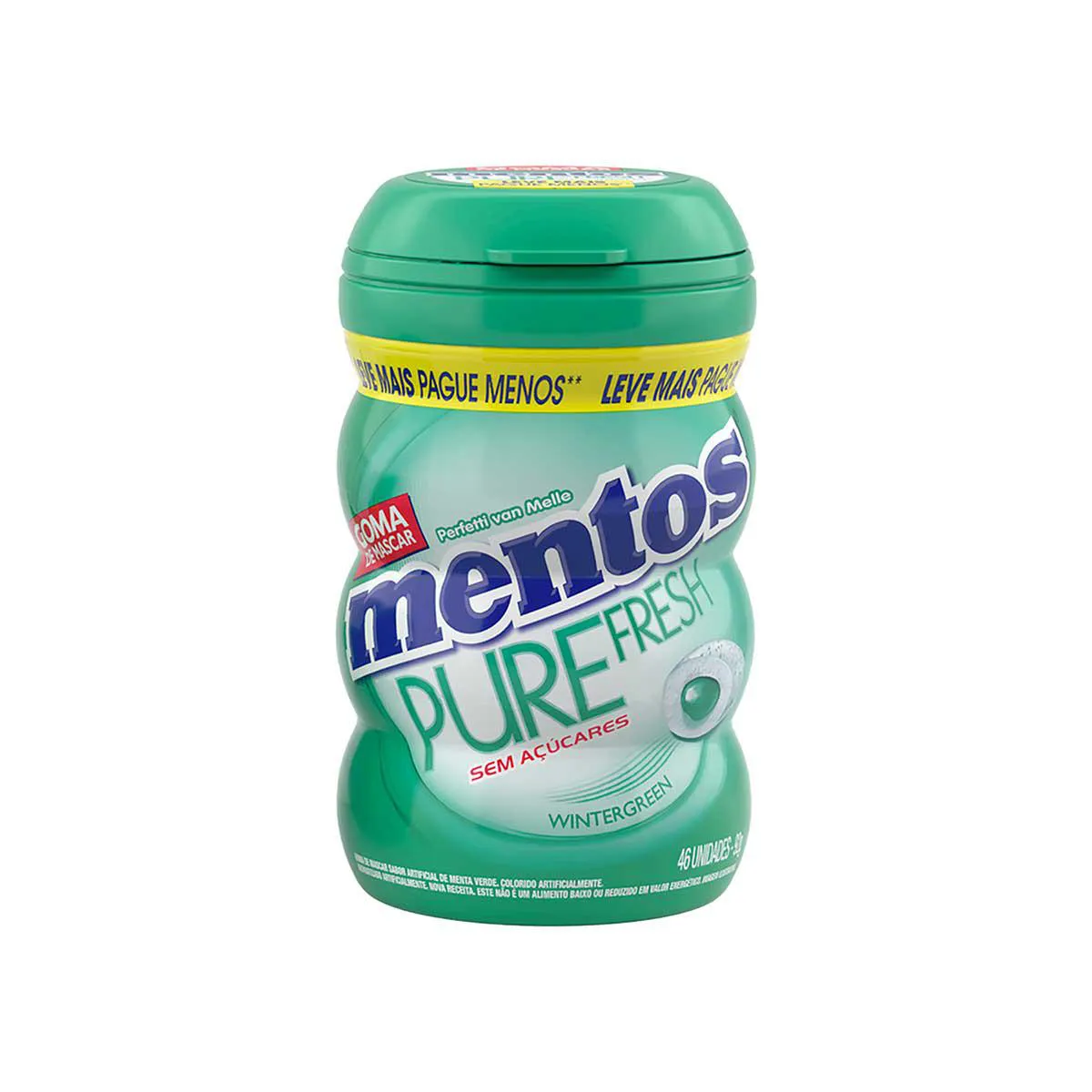 Mentos Pure Fresh Chiclete Sem Açúcar Sabor Wintergreen com 46 unidades — | Farmácia Resyla
