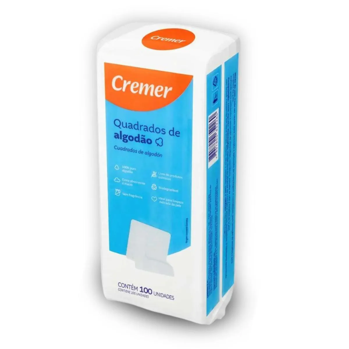 Algodão quadrado bebê Cremer Sem Perfume 100 unidades — Cremer | Farmácia Resyla