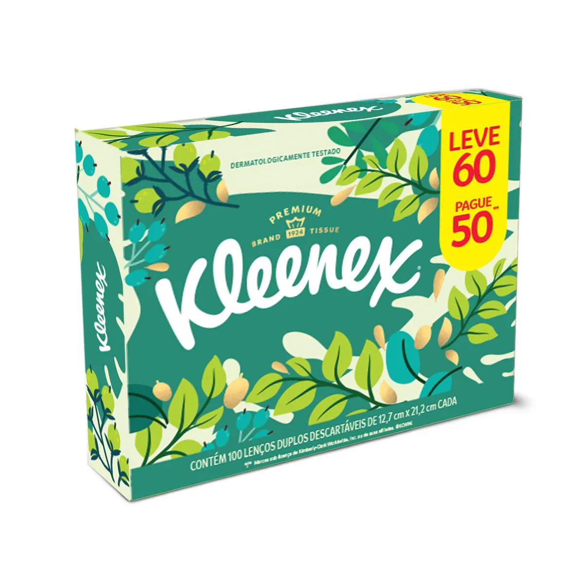 Lenço de Papel Kleenex Dia a Dia 60 unidades — | Farmácia Resyla