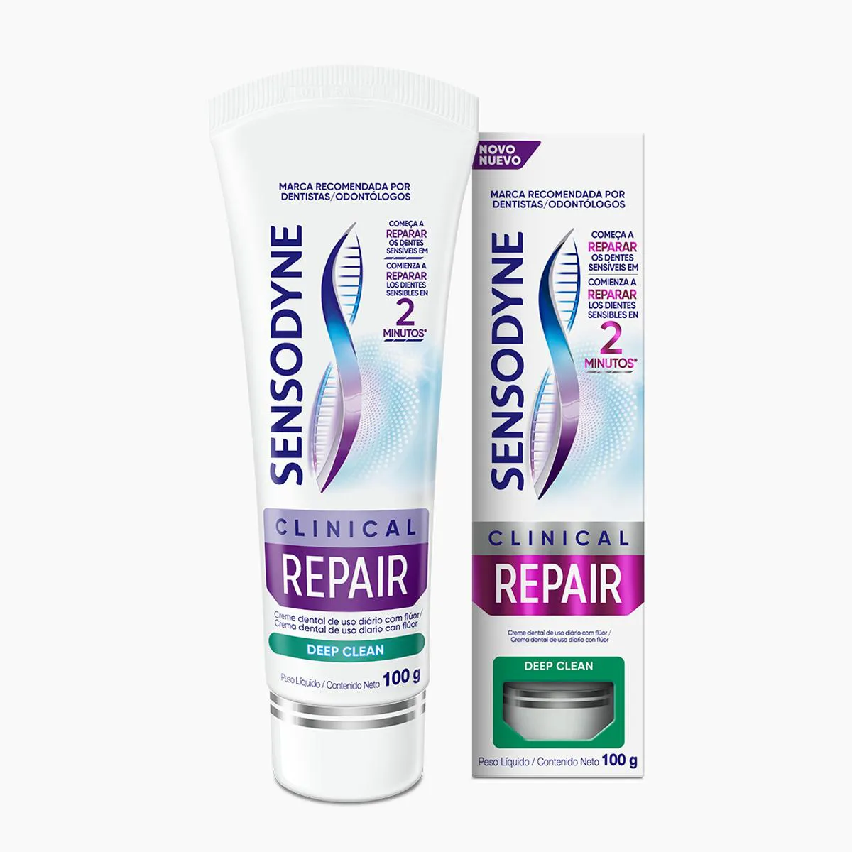 Creme Dental Sensodyne Clinical Repair Deep Clean 100g — Sensodyne | Farmácia Resyla