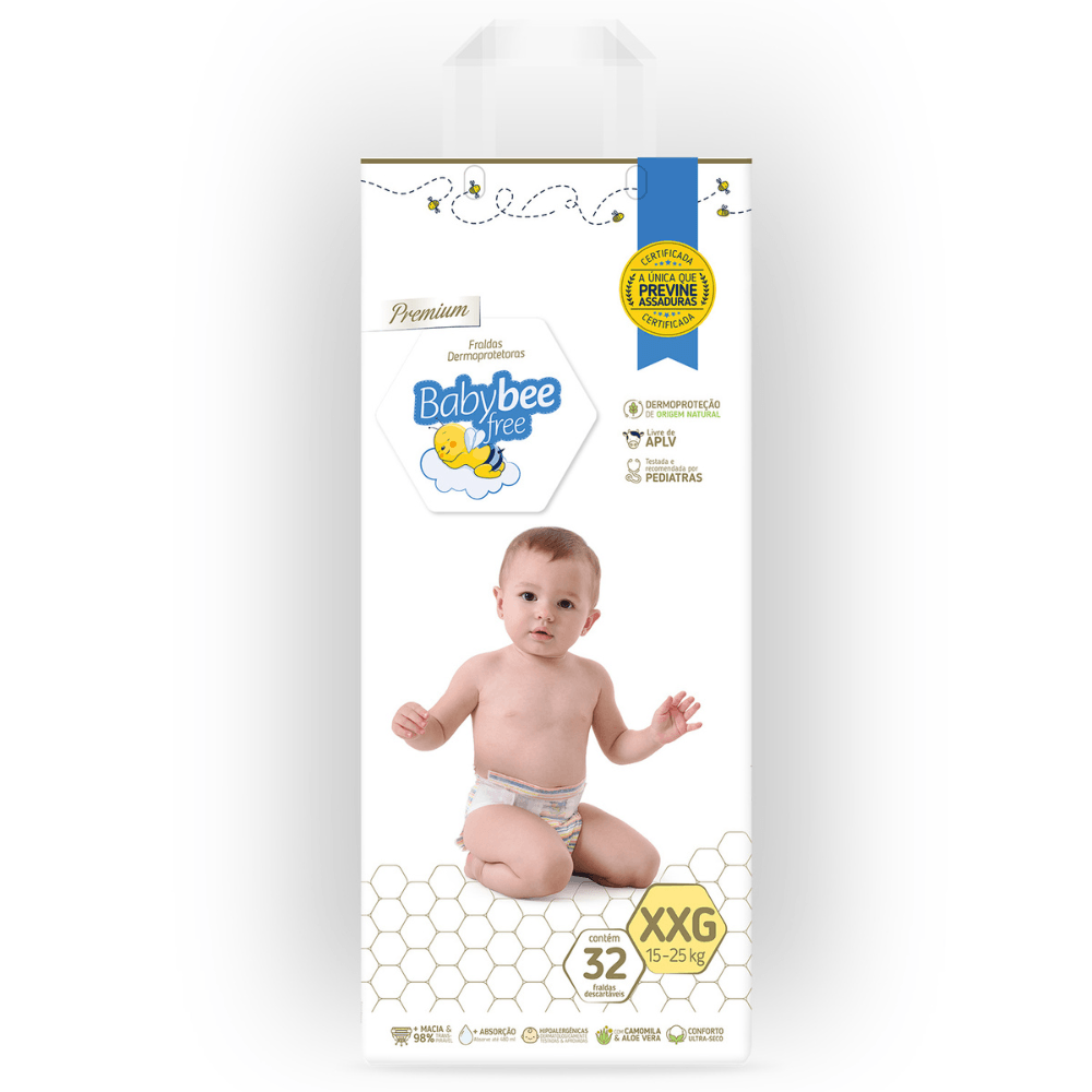 Fralda Baby Bee Free Dermoprotetora Xxg Com 32 Unidades — | Farmácia Resyla