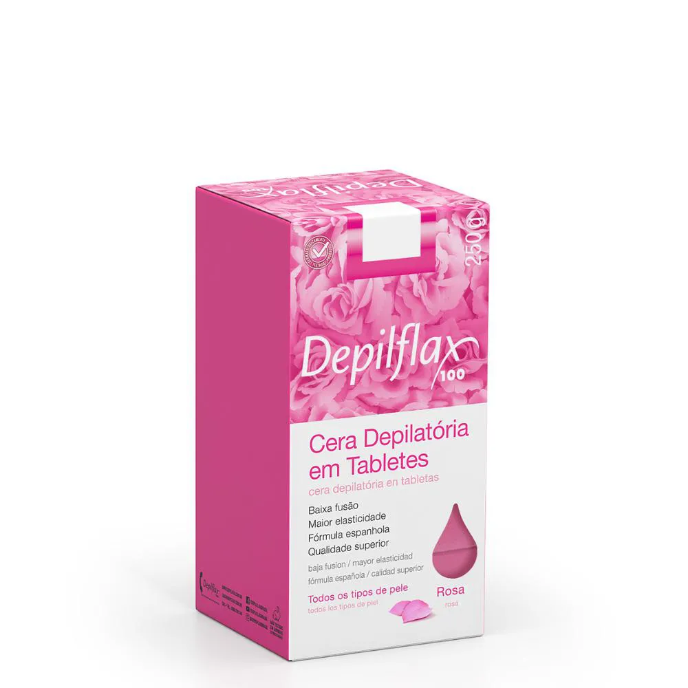 Cera Quente Depilatória Depilflax Rosa 250g — | Farmácia Resyla