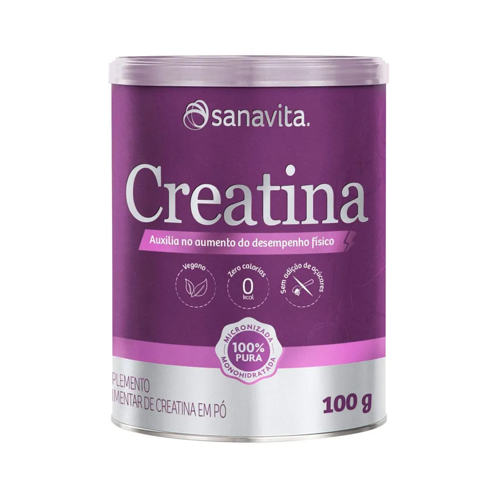 Sanavita Creatina 100% Pura Monohidratada 100g — Sanavita | Farmácia Resyla