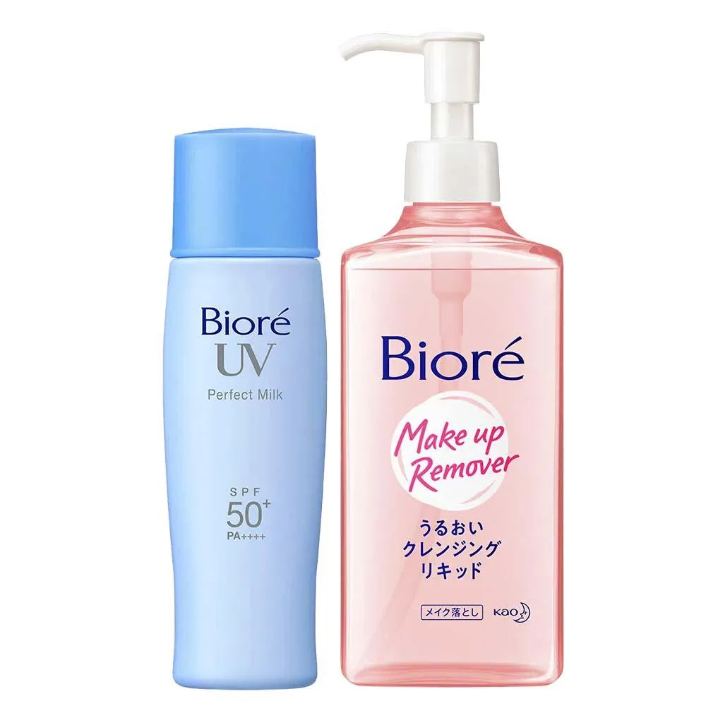 Bioré Kit – Protetor Solar Facial Perfect Milk Fps50 40Ml + Demaquilante Facial Sérum de Limpeza Make Up Remover 230Ml — Bioré | Farmácia Resyla