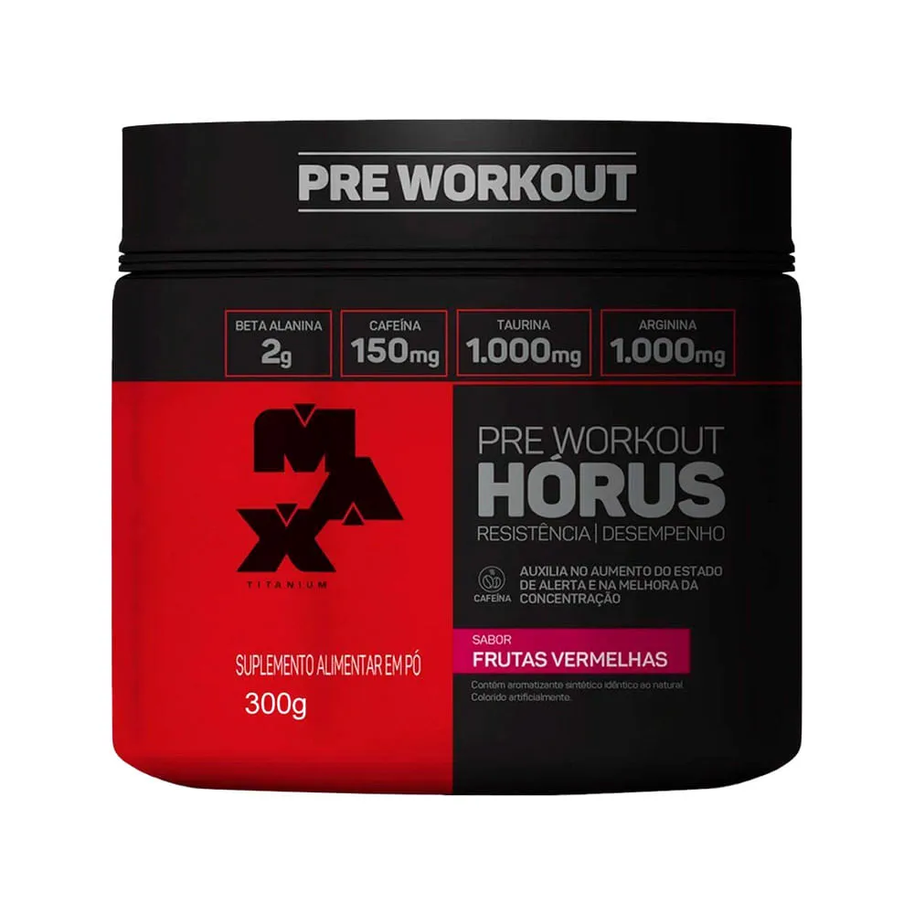 Max Titanium Pre Workout Horus Frutas Vermelhas 300gr — Max Titanium | Farmácia Resyla