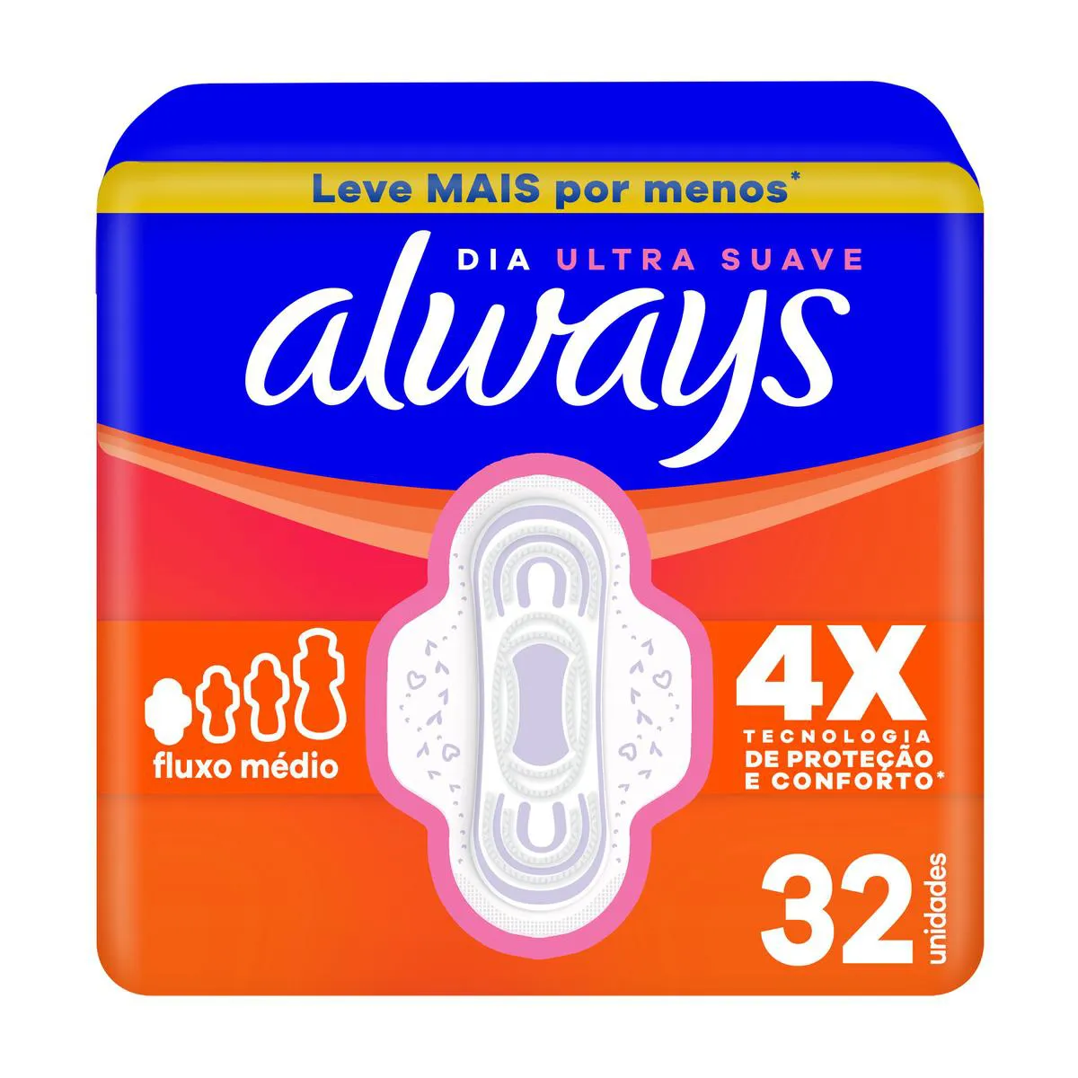Absorvente Always Dia Ultra Suave com Abas 32 unidades — Always | Farmácia Resyla
