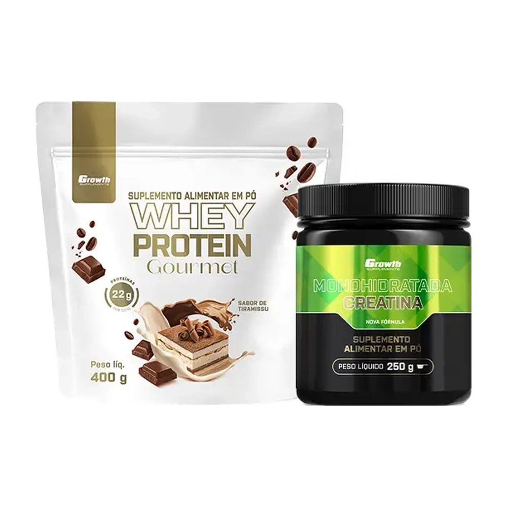 Kit Whey Gourmet 400g + Creatina Monohidratada 250g — | Farmácia Resyla