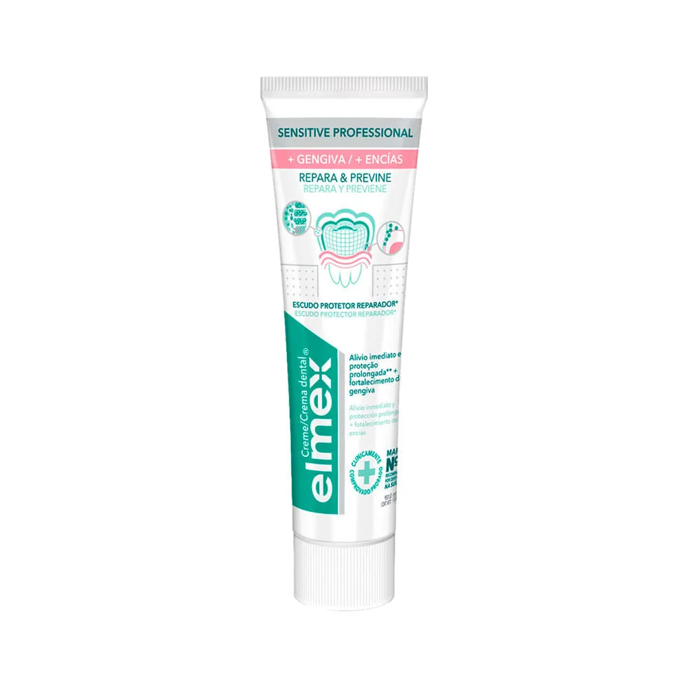 Creme Dental Elmex Sensitive + Gengiva 110gr — | Farmácia Resyla