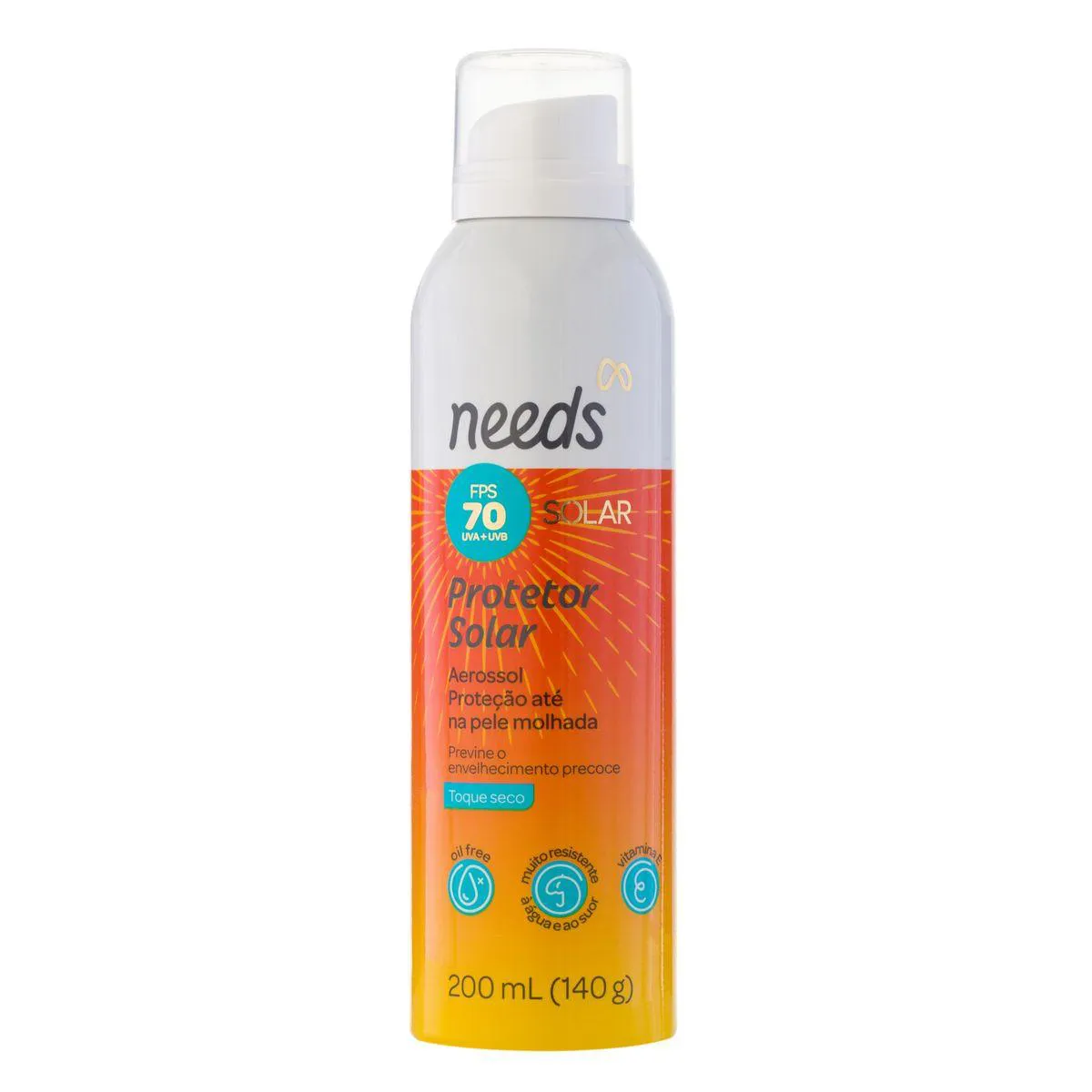 Protetor Solar Corporal FPS 70 Needs Solar Spray Aerossol 200ml — Needs | Farmácia Resyla