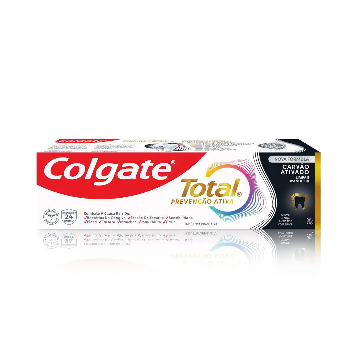 Creme Dental Colgate Total Carvão Ativado 90g — Colgate | Farmácia Resyla