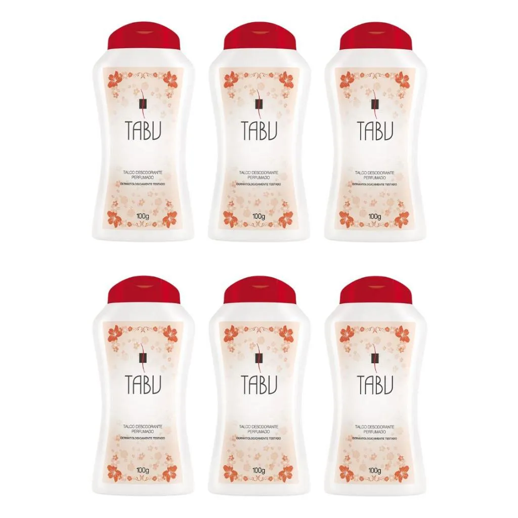 Talco Tabu 100g Tradicional - Kit C / 6un — | Farmácia Resyla