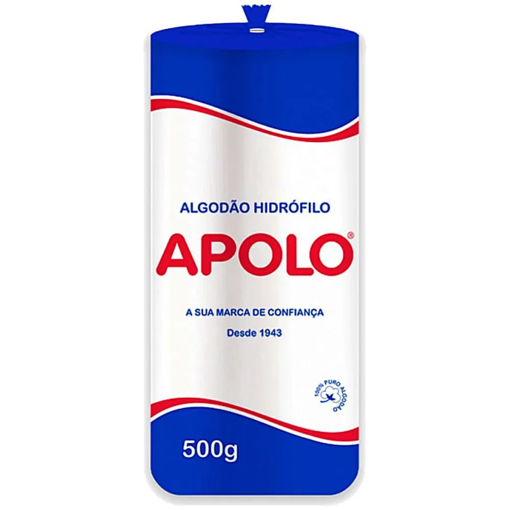 Algodão Hidrófilo Apolo Rolo 500g - Unidade — Apolo | Farmácia Resyla