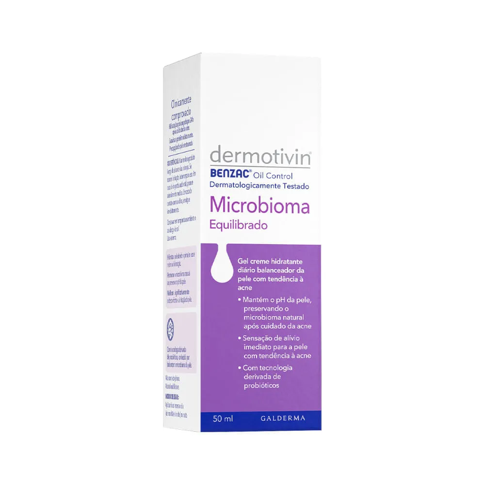 Creme Hidratante Dermotivin Benzac Oil Microbioma Equilibrado 50ml — | Farmácia Resyla