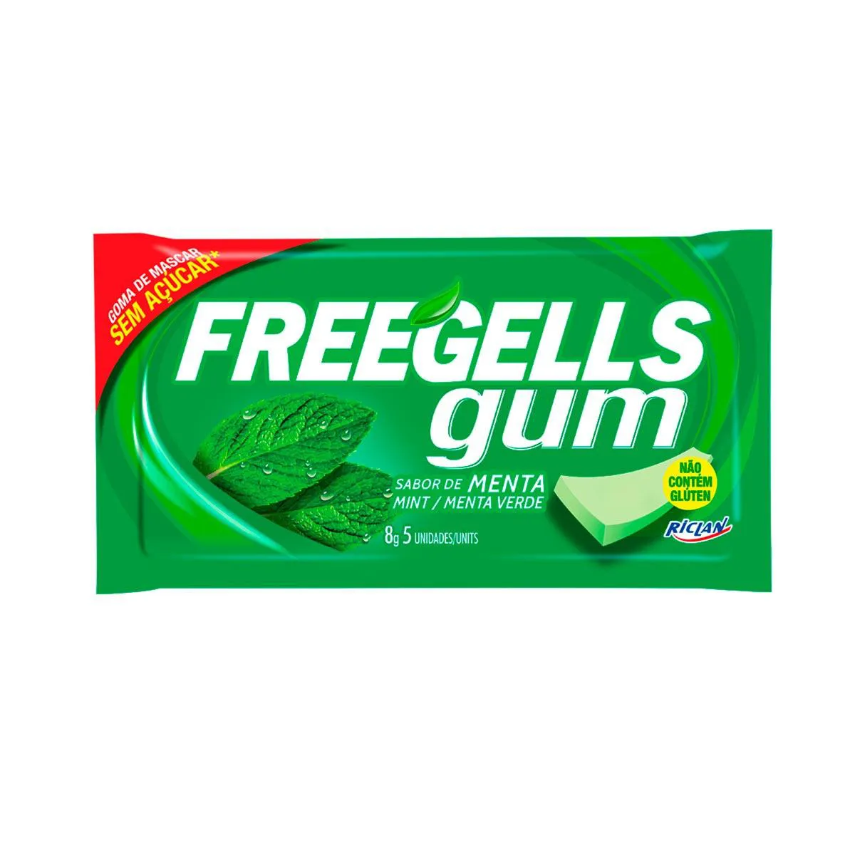 Goma de Mascar Freegells Menta 8g — | Farmácia Resyla