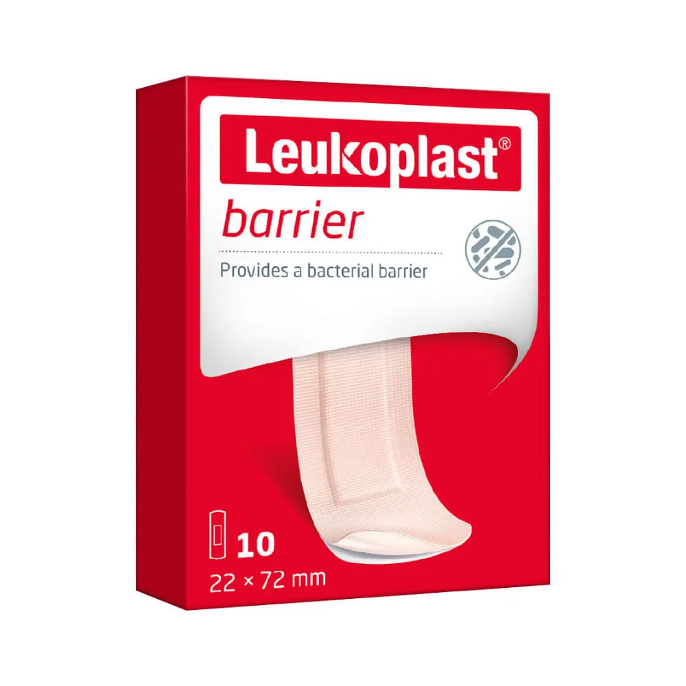 Curativo Leukoplast Com 10 Adesivos 22x72mm Barrier — | Farmácia Resyla