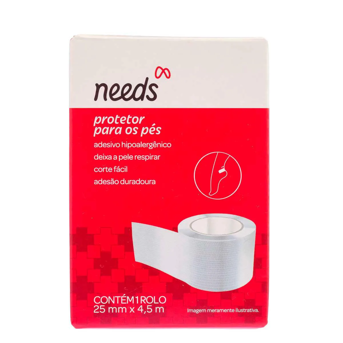 Adesivo Protetor para Pés Needs 25mm x 4,5m — Needs | Farmácia Resyla