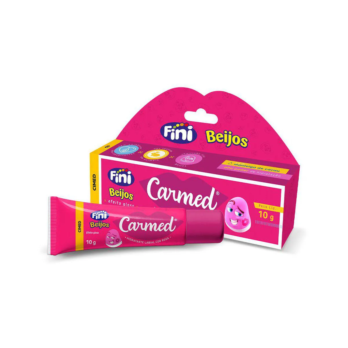 Hidratante Labial Carmed Fini Beijos com Cor Efeito Gloss 10g — | Farmácia Resyla