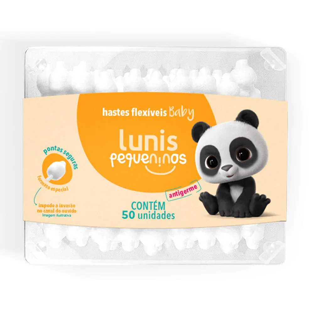 Hastes Flexiveis Lunis Pequeninos Pote Com 50 Unidades — | Farmácia Resyla