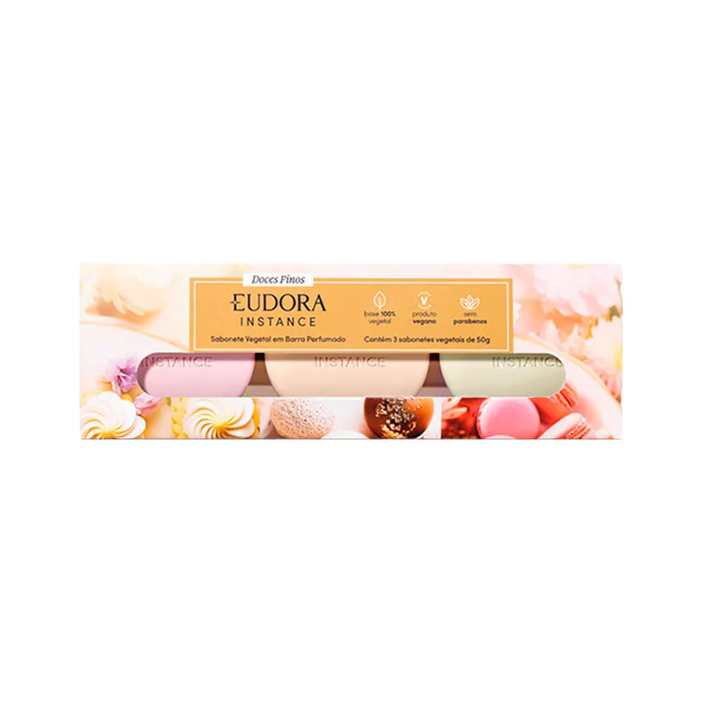 Sabonete Instance Barra Com 3x50gr Doces Finos — | Farmácia Resyla