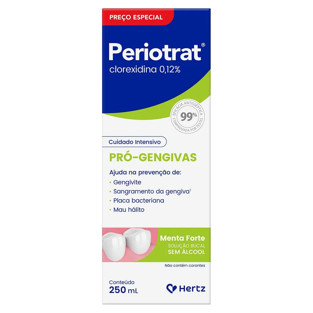 Periotrat Solução Bucal Sem Álcool Menta Forte Leve 250 Pague 200ml — | Farmácia Resyla