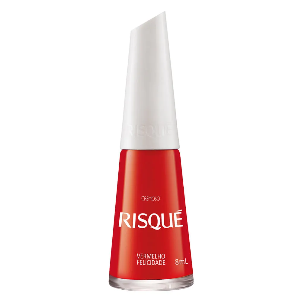 Esmalte Risque 8ml Cremoso Vermelho Felicidade — Risqué | Farmácia Resyla