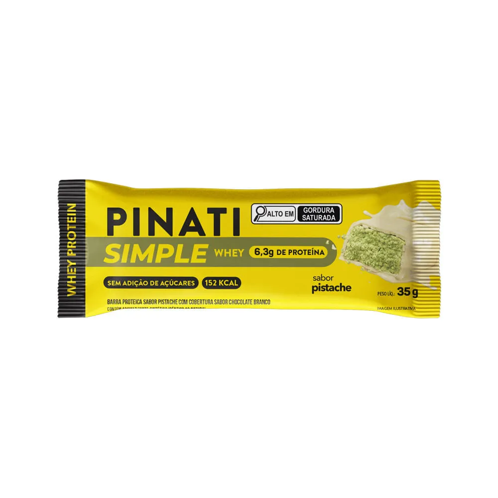 Barra De Proteina Pinati Simple Whey Pistache 35gr — | Farmácia Resyla