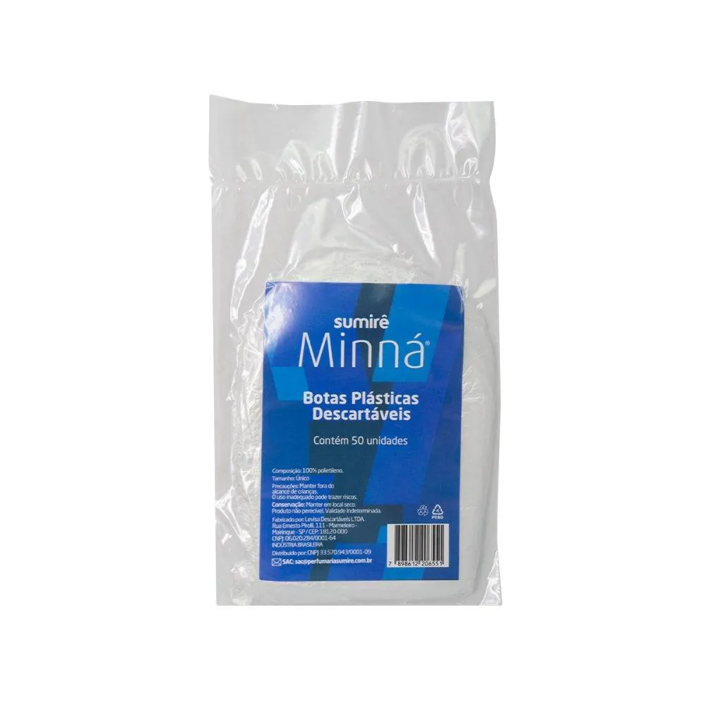 Bota Plástica Minná Descartavél 50 Un — | Farmácia Resyla