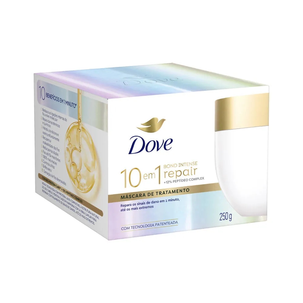 Mascara Para Tratamento Dove Intense Repair 250gr 10 Em 1 — Dove | Farmácia Resyla