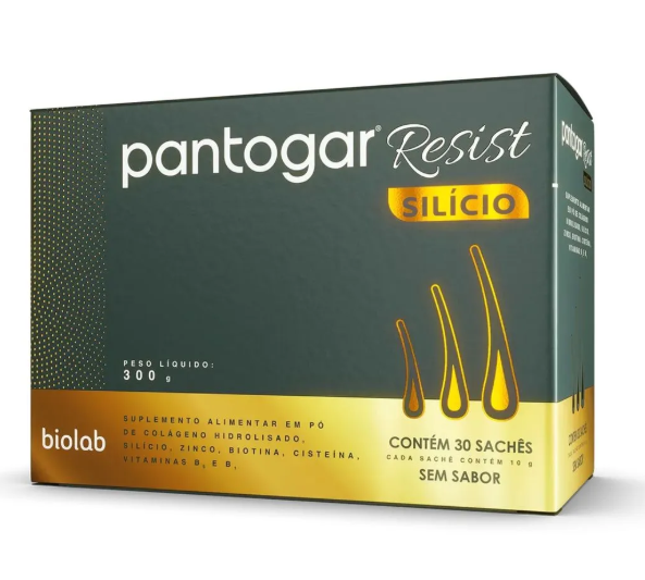 Pantogar Resist Silicio sem sabor 30 Sachês — | Farmácia Resyla