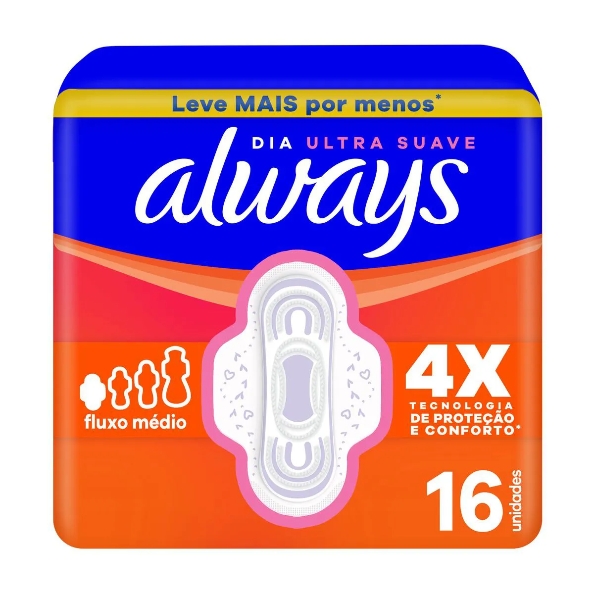Absorvente Always Dia Ultra Suave com Abas 16 unidades — Always | Farmácia Resyla