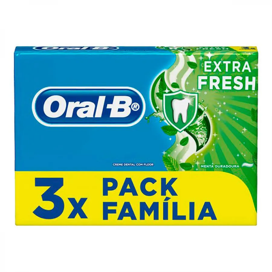 Creme Dental Oral-b Extra Fresh 3 Unidades De 70g — Oral-B | Farmácia Resyla