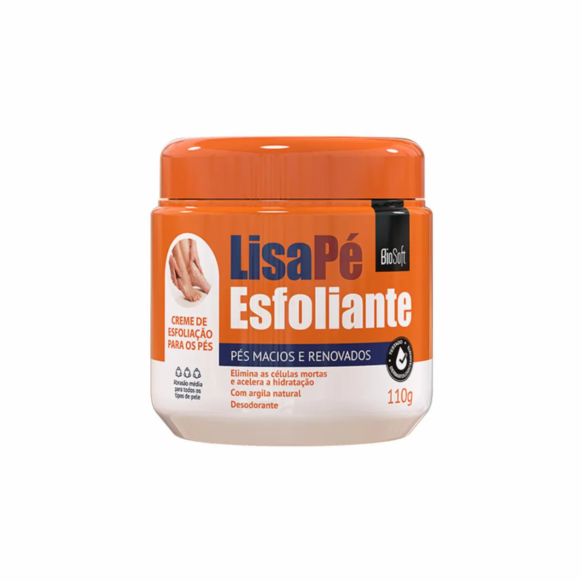Creme Esfoliante para Pés Argila Natural Lisapé 110G — | Farmácia Resyla