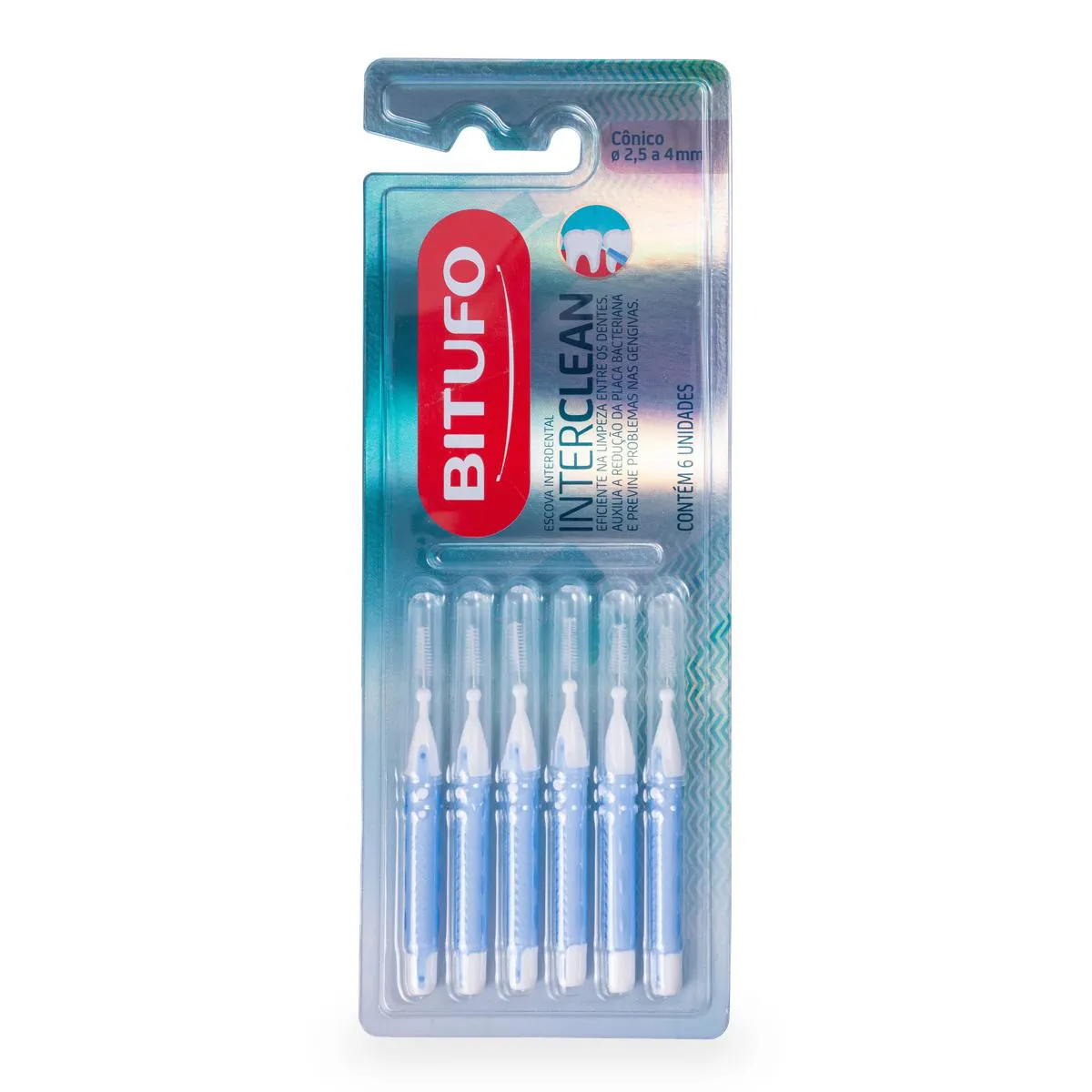 Escova Interdental Bitufo Interclean Cônica 6 unidades — | Farmácia Resyla