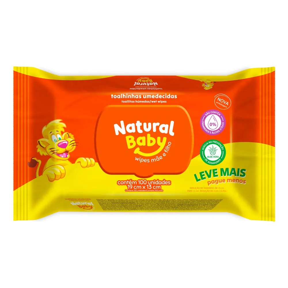 Toalha Umedecida Natural Baby 100 — | Farmácia Resyla