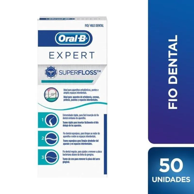 Fio Dental Oral-B Superfloss 50Un — Oral-B | Farmácia Resyla